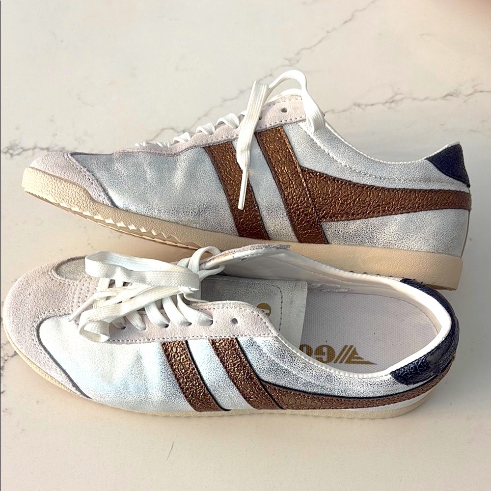 Gola silver, grey & metallic bronze Sneakers